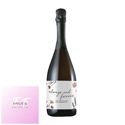 Personalised Floral Always And Forever Bottle Of Prosecco
