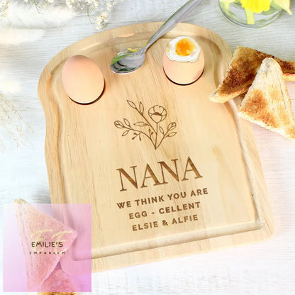 Personalised Floral Egg & Toast Board