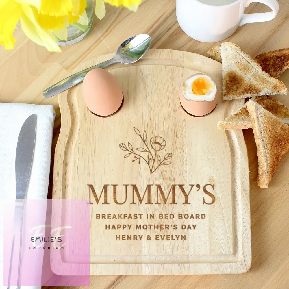 Personalised Floral Egg & Toast Board