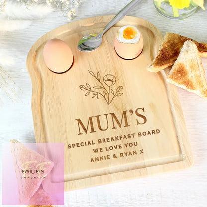 Personalised Floral Egg & Toast Board