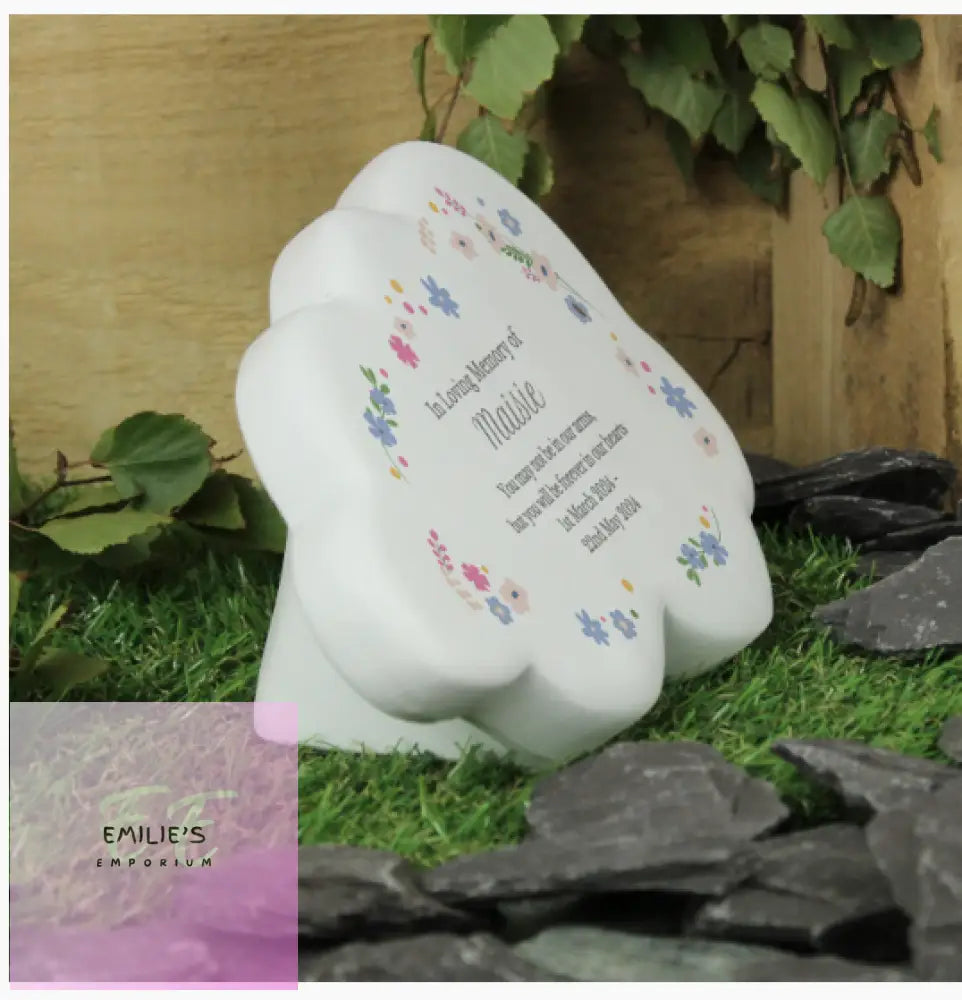 Personalised Floral Resin Memorial Cloud