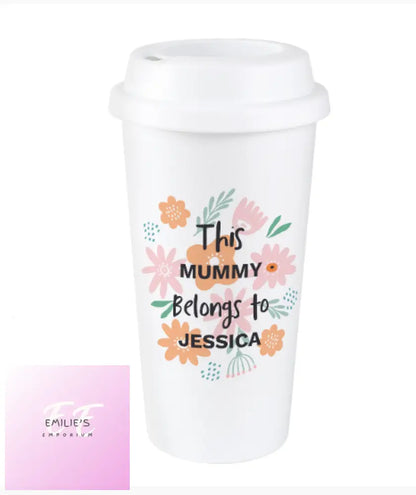 Personalised Floral Travel Mug