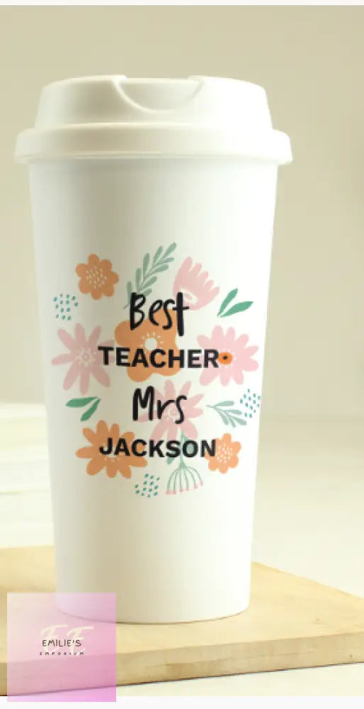 Personalised Floral Travel Mug