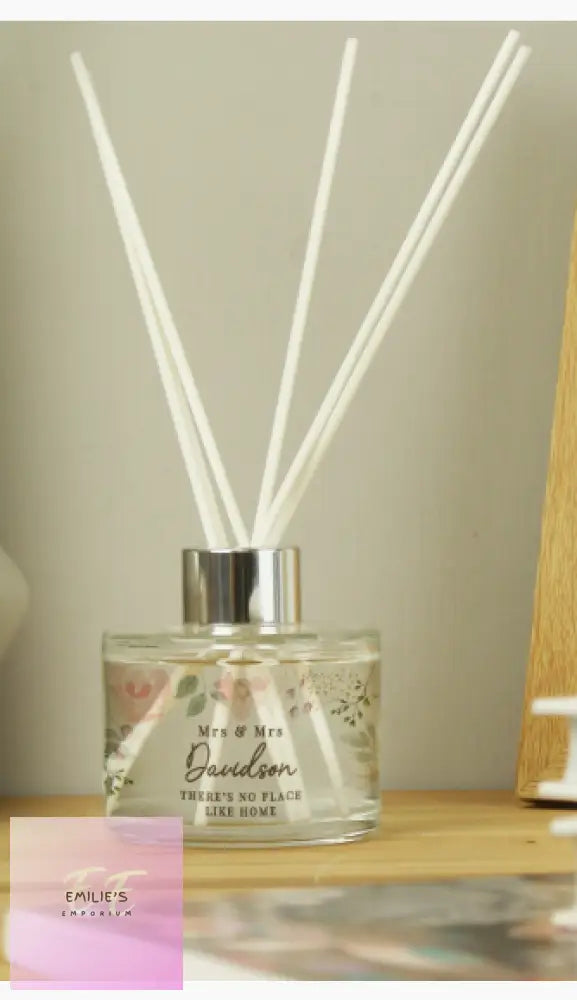 Personalised Floral Watercolour Reed Diffuser