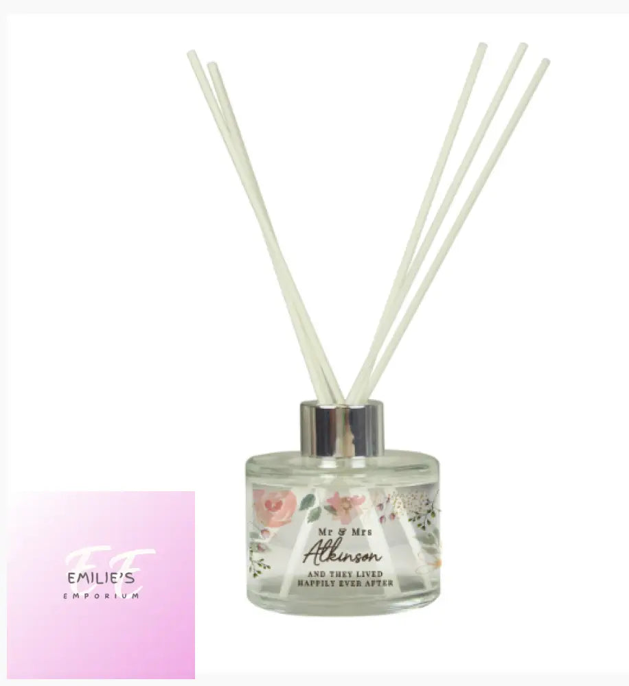 Personalised Floral Watercolour Reed Diffuser