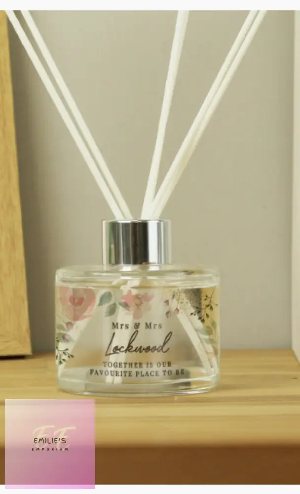 Personalised Floral Watercolour Reed Diffuser