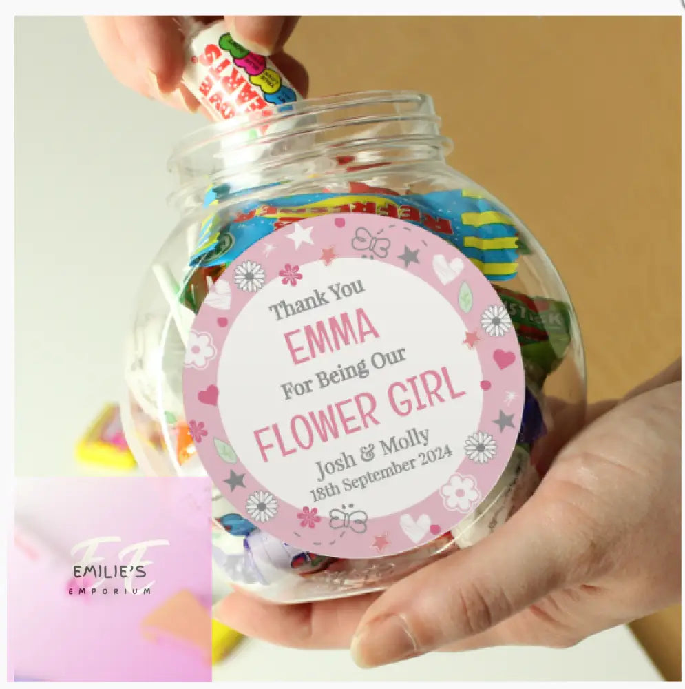 Personalised Flower Girl Sweet Jar