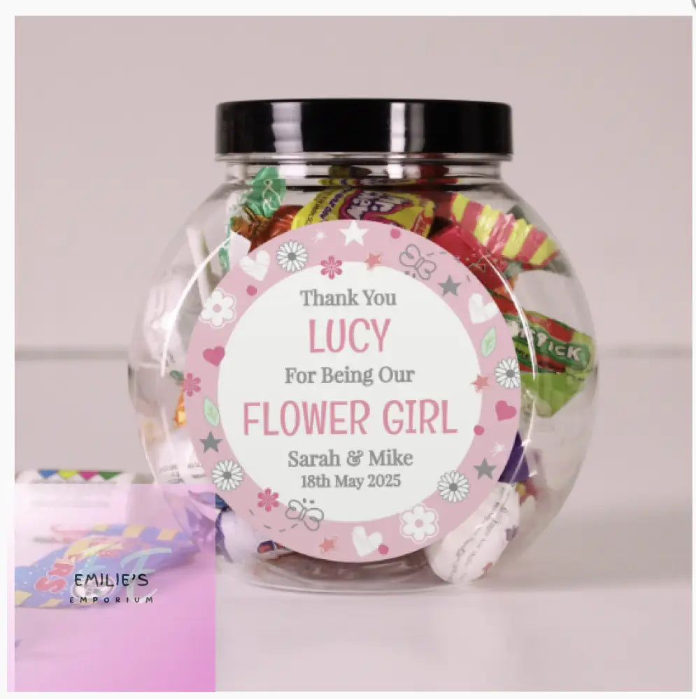 Personalised Flower Girl Sweet Jar