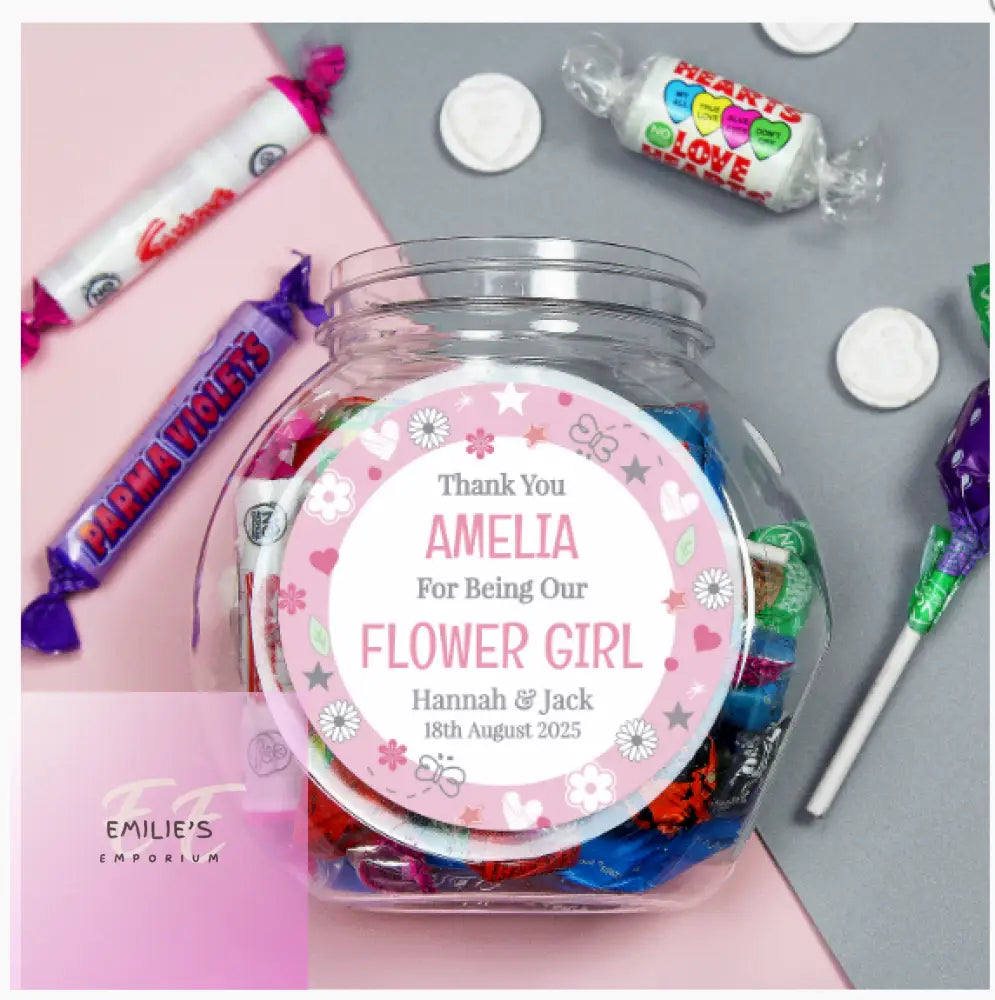 Personalised Flower Girl Sweet Jar