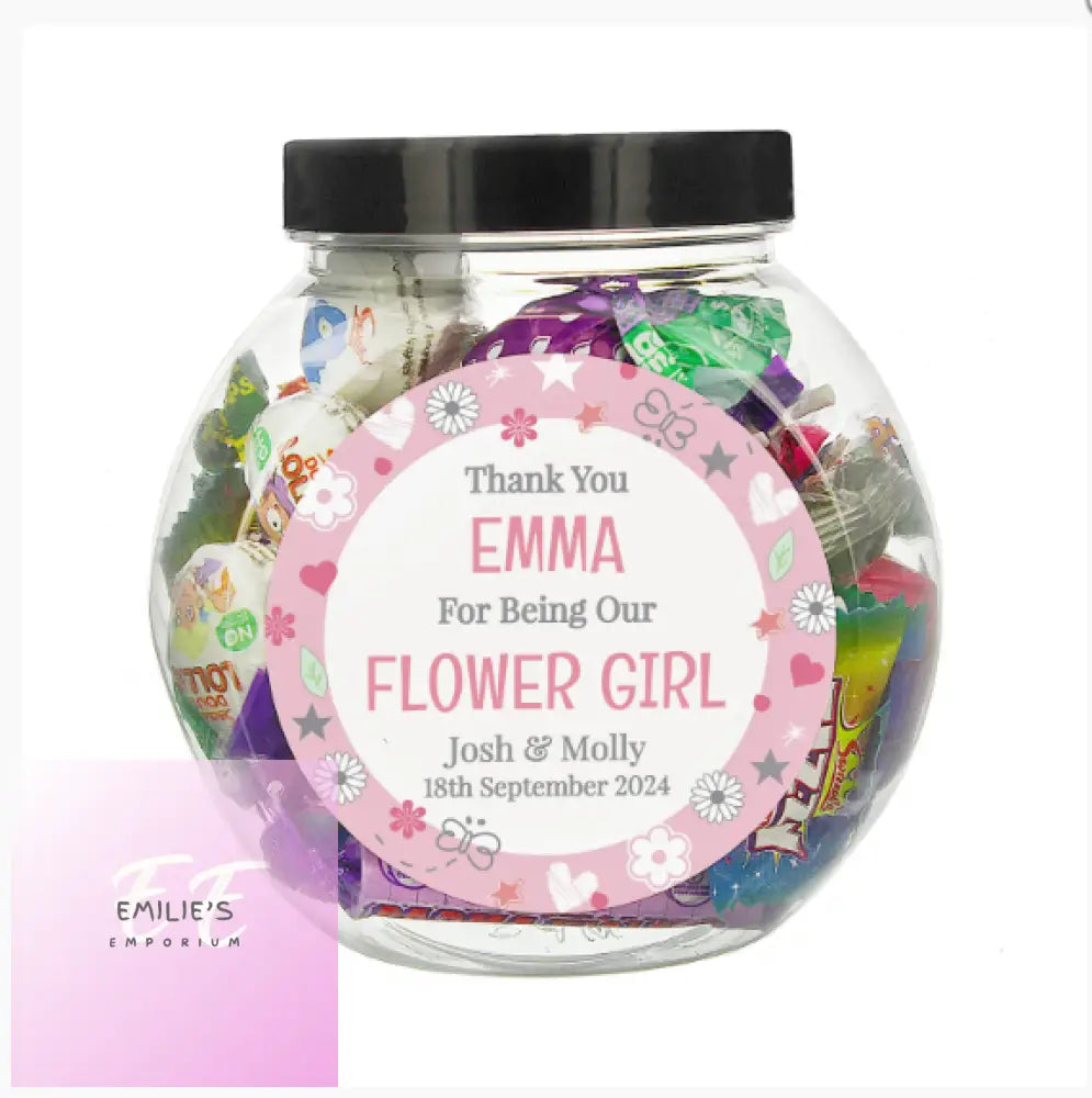 Personalised Flower Girl Sweet Jar