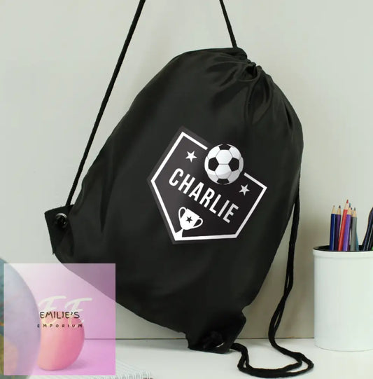 Personalised Football Black Kit Bag