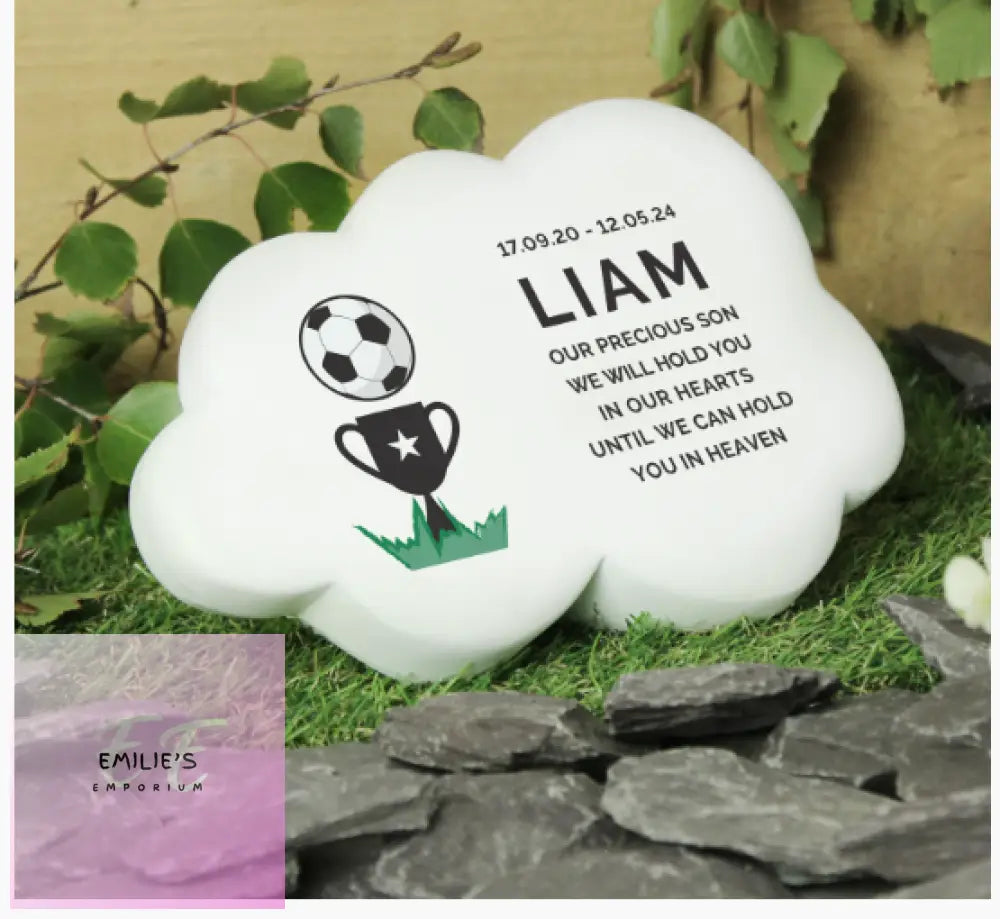Personalised Football Resin Memorial Cloud