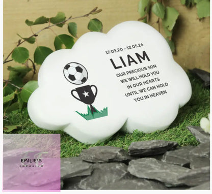 Personalised Football Resin Memorial Cloud