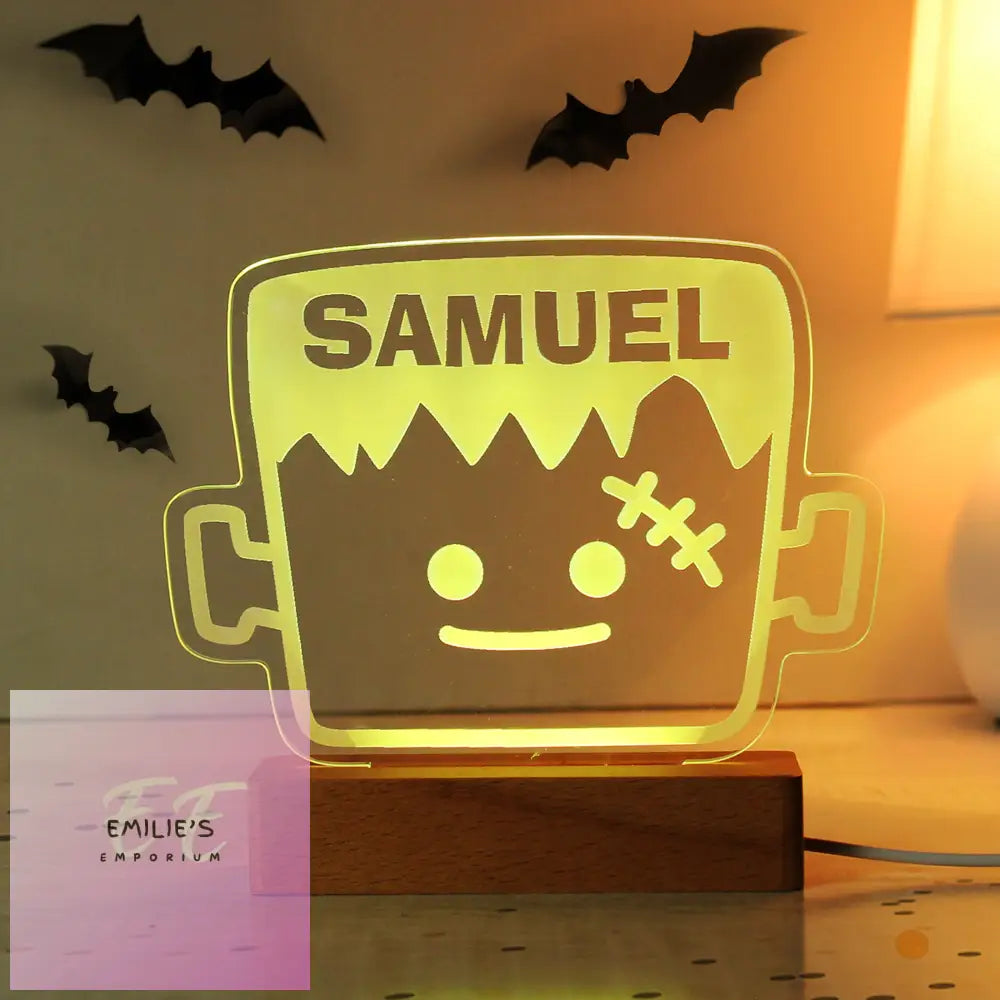 Personalised Frankenstein Wooden Led Light