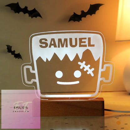 Personalised Frankenstein Wooden Led Light