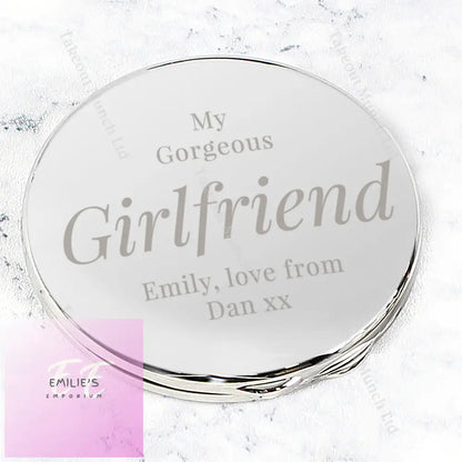 Personalised Free Text Compact Mirror