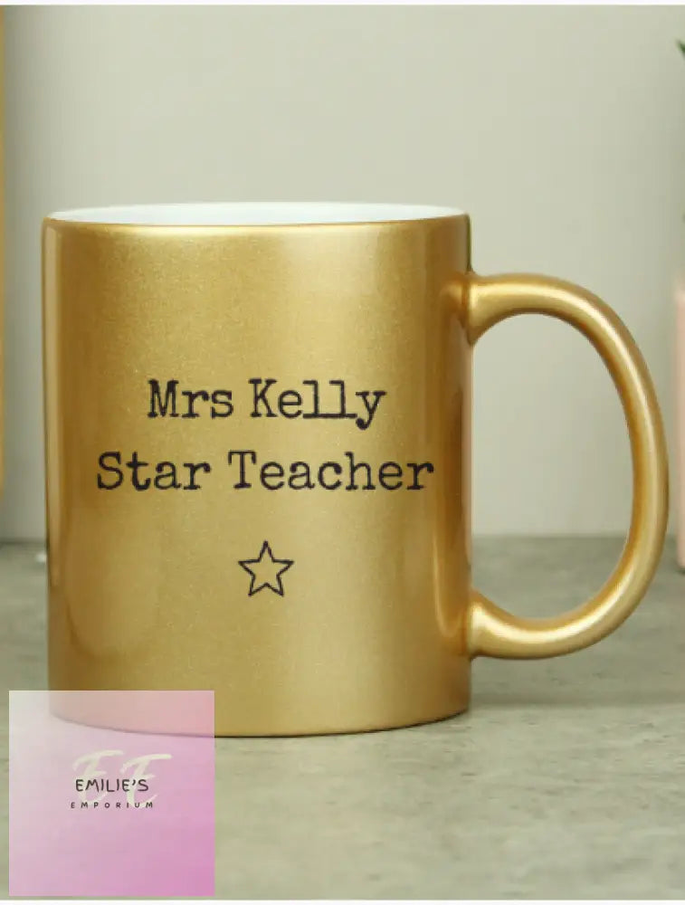 Personalised Free Text Gold Mug