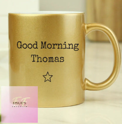 Personalised Free Text Gold Mug