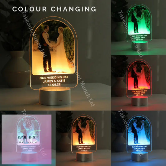 Personalised Free Text & Photo Upload Led Colour Changing Light