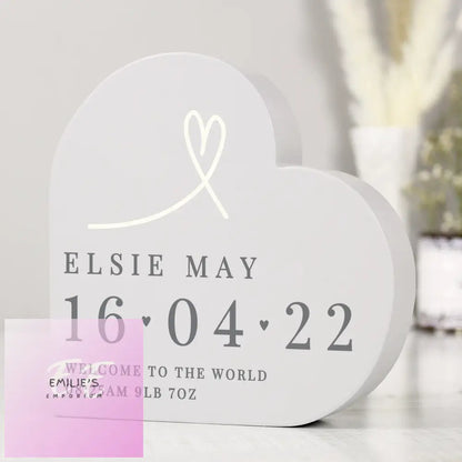 Personalised Free Text Standing Heart Ornament