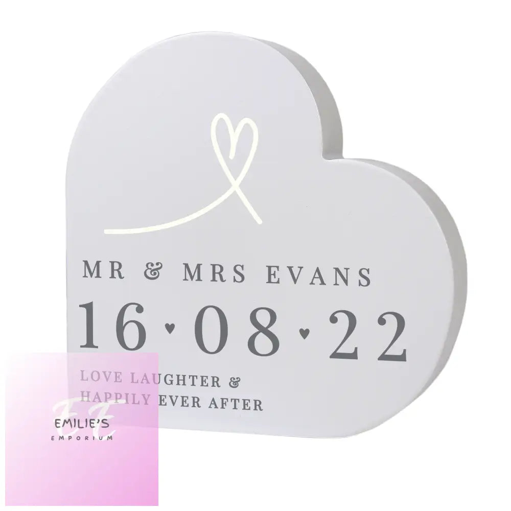 Personalised Free Text Standing Heart Ornament