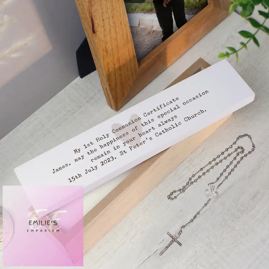 Personalised Free Text Wooden Certificate Holder