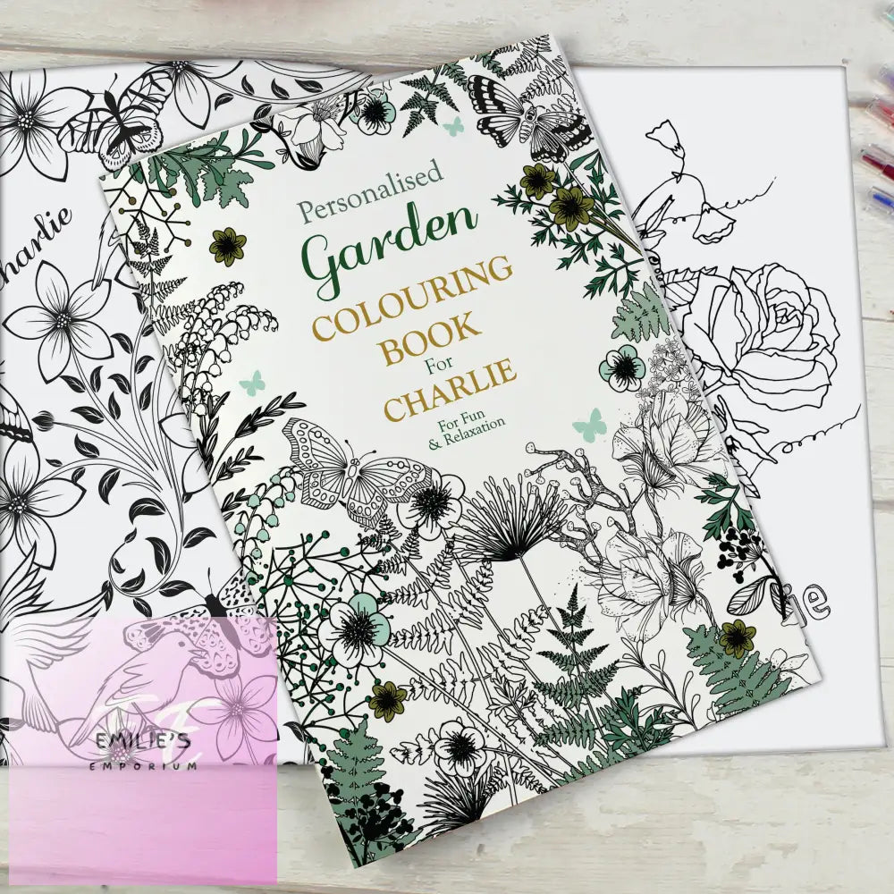 Personalised Garden Colouring Book