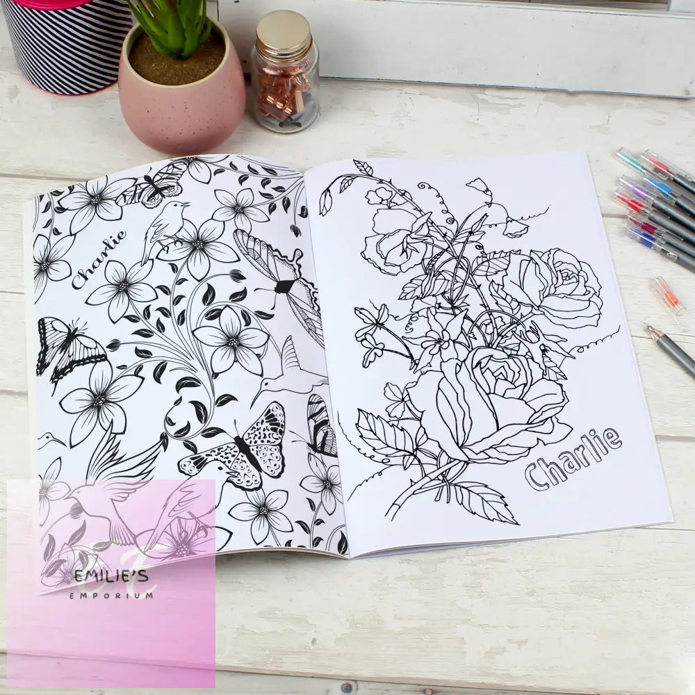 Personalised Garden Colouring Book