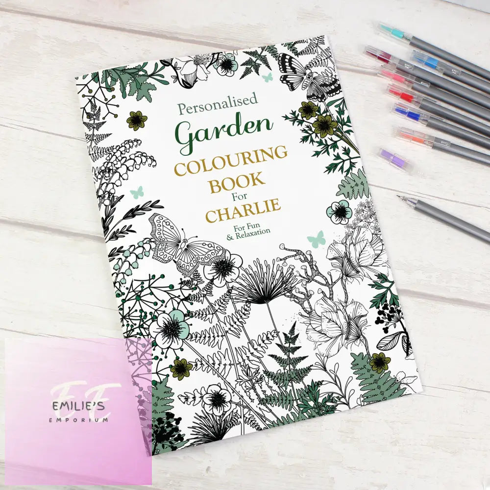 Personalised Garden Colouring Book