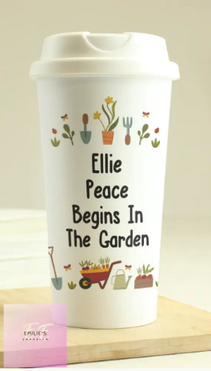 Personalised Gardening Travel Mug