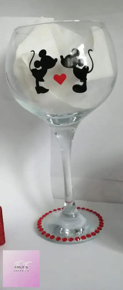 Personalised Gin Glass - With Colour Gems