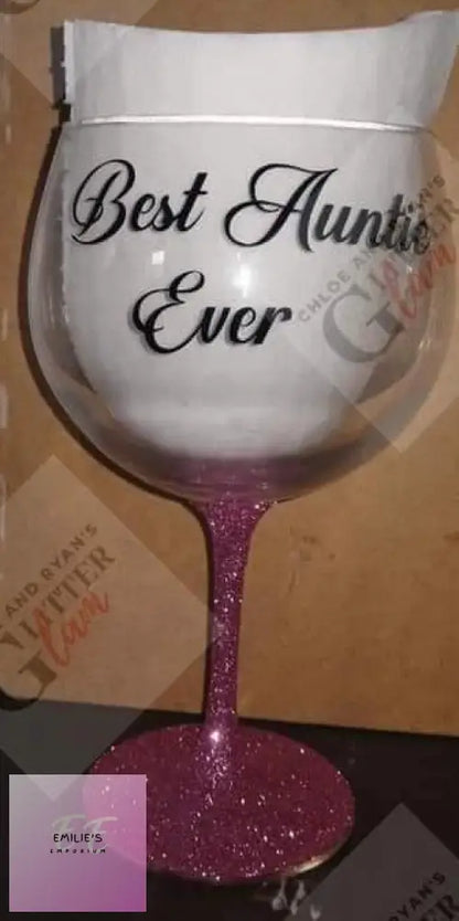 Personalised Gin Glass - With Glitter