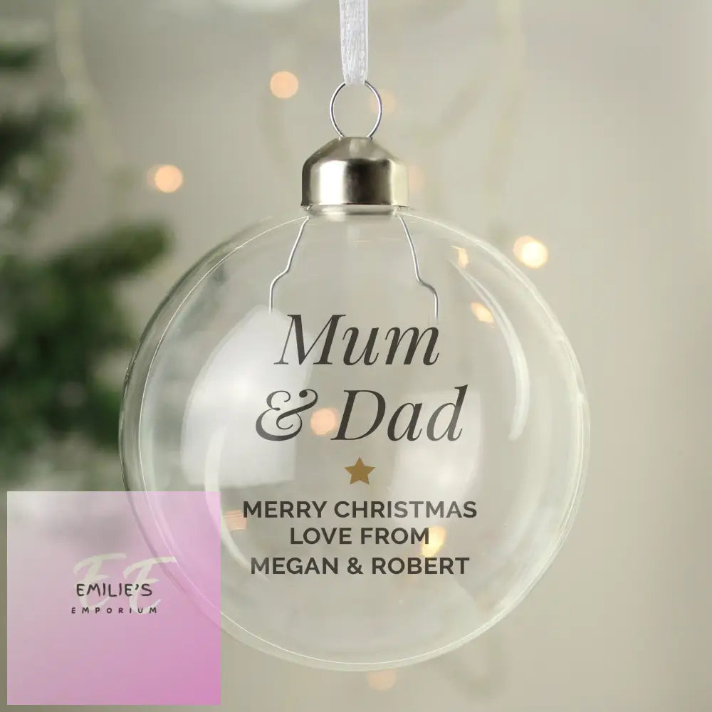 Personalised Gold Star Glass Bauble