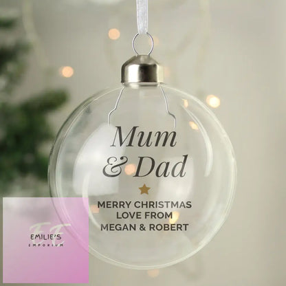 Personalised Gold Star Glass Bauble