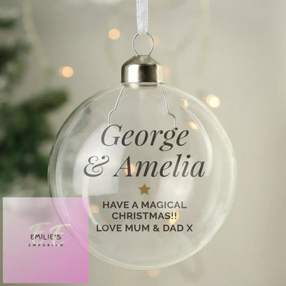 Personalised Gold Star Glass Bauble