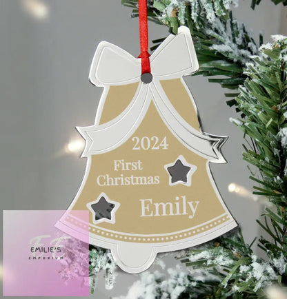 Personalised Golden Christmas Bell Decoration