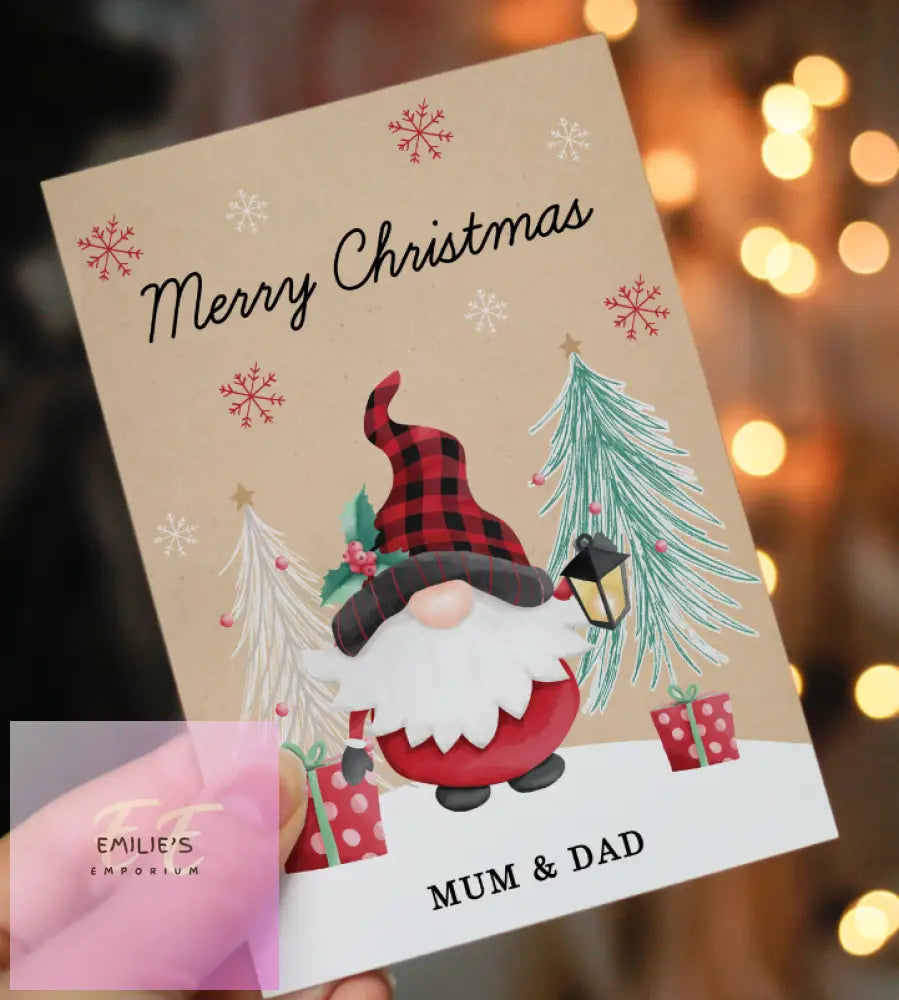 Personalised Gonk Christmas Card