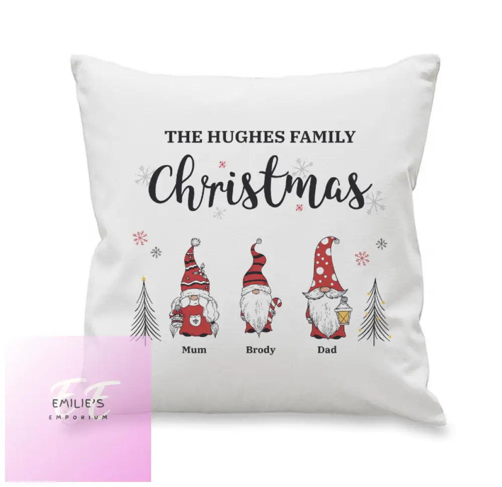 Personalised Gonk Family Christmas Cushion