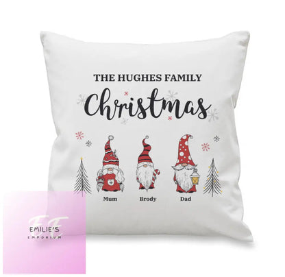 Personalised Gonk Family Christmas Cushion