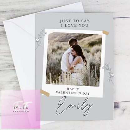 Personalised Grey Snapshot Photo Upload Greeting Card