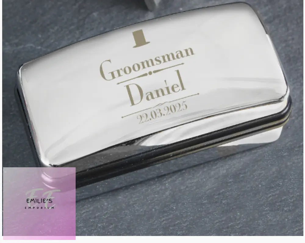 Personalised Groomsman Cufflink Box