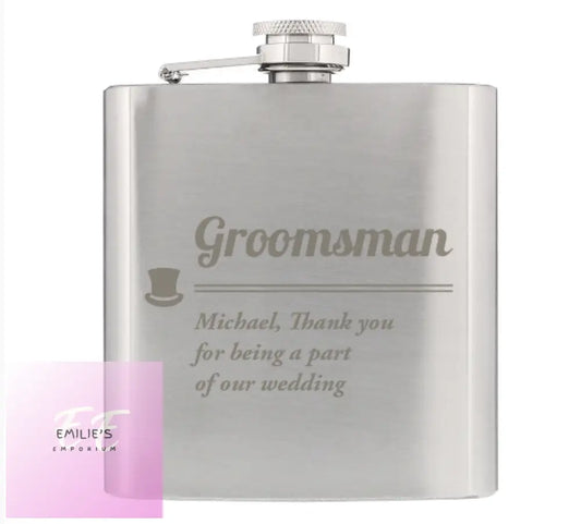 Personalised Groomsman Hip Flask