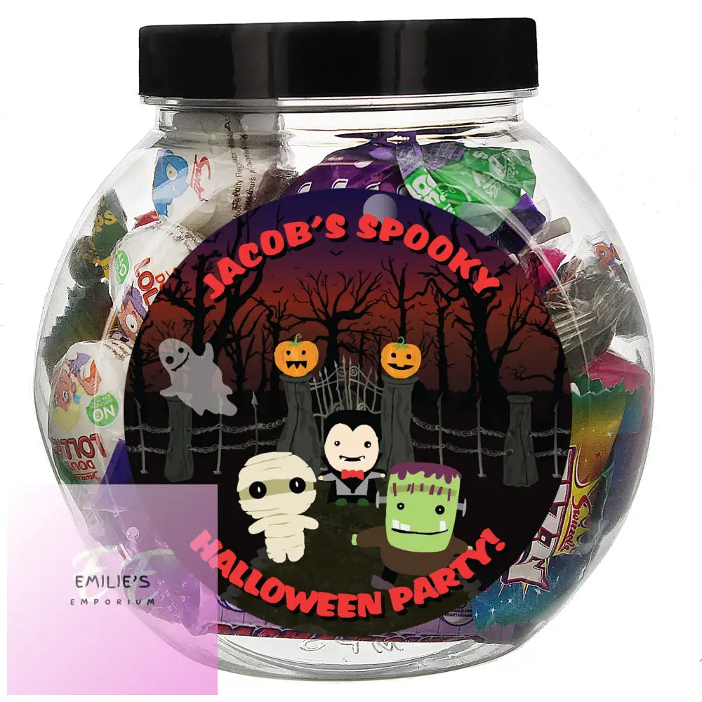 Personalised Halloween Characters Sweet Jar