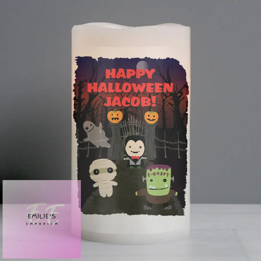 Personalised Halloween Led Candle