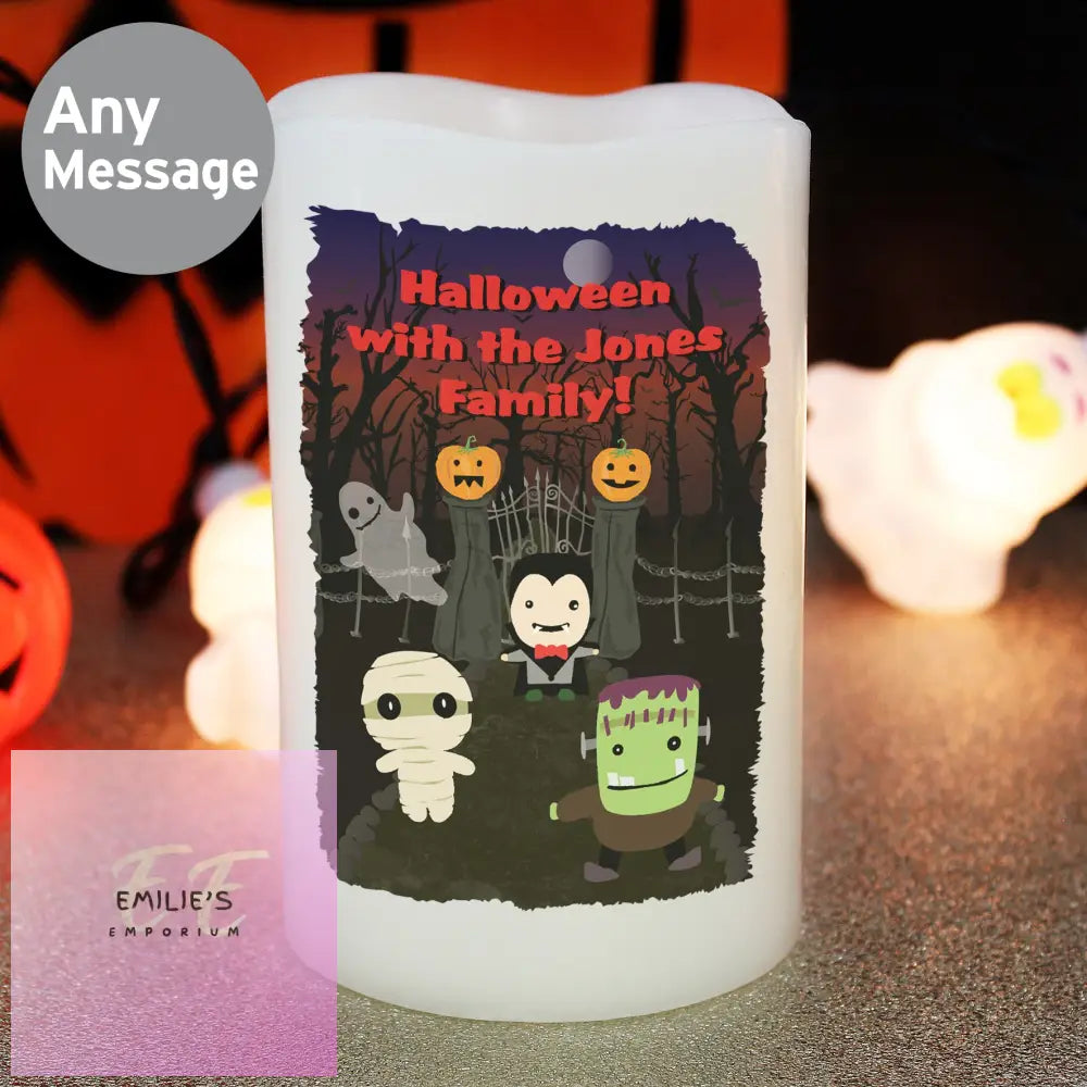 Personalised Halloween Led Candle