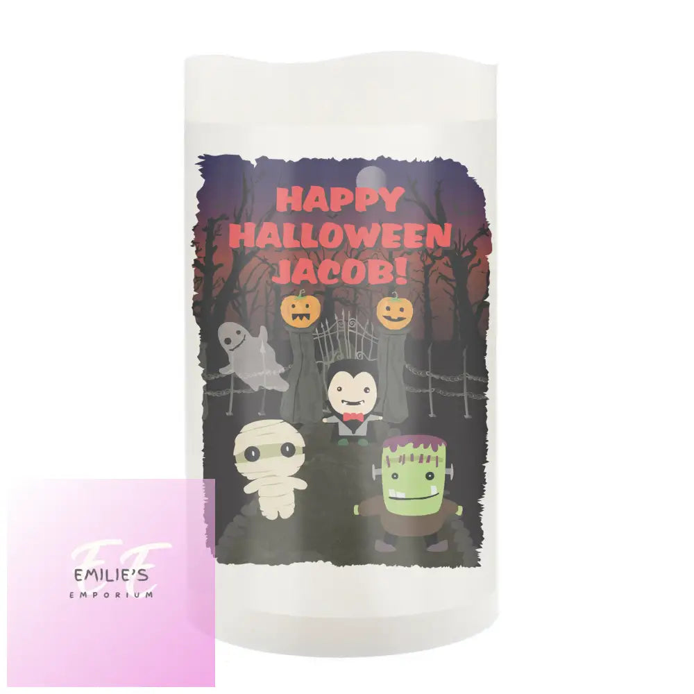 Personalised Halloween Led Candle