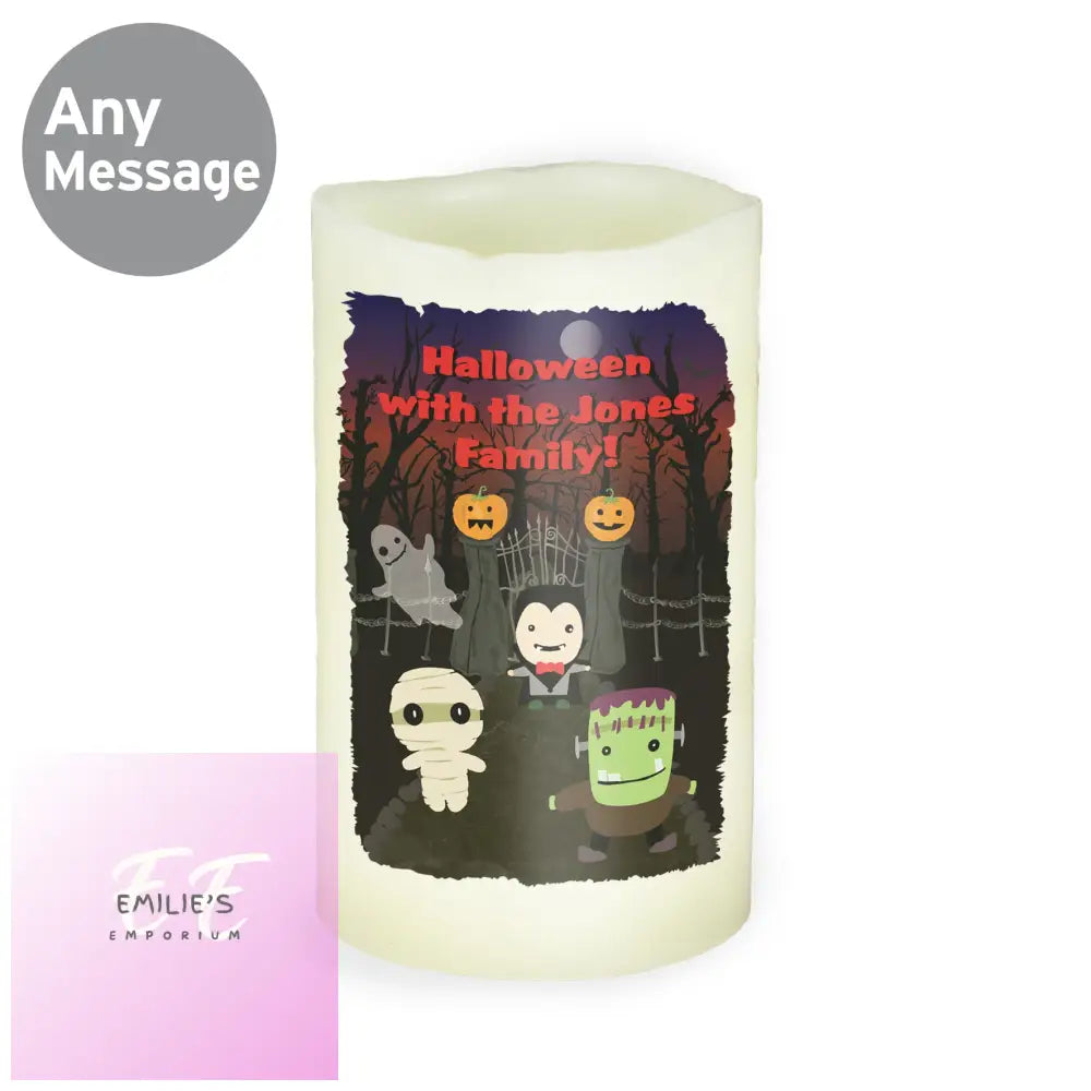 Personalised Halloween Led Candle