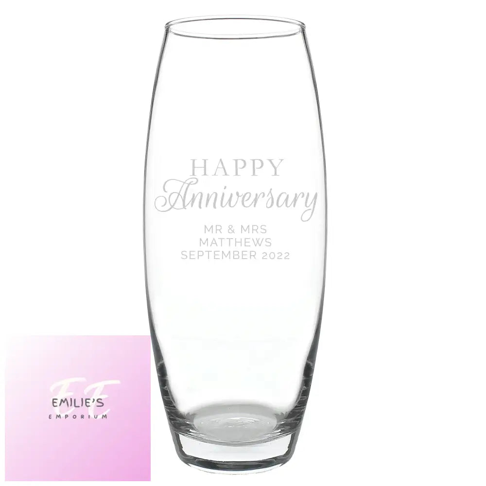 Personalised Happy Anniversary Bullet Vase