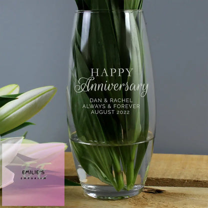 Personalised Happy Anniversary Bullet Vase