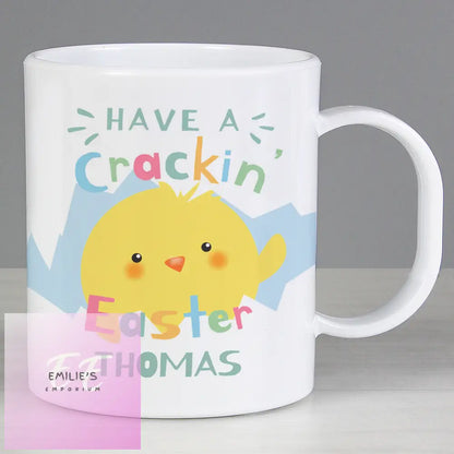 Personalised Have A Cracking Easter Plastic Mug